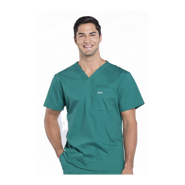 Cherokee Scrubs Workwear WW675 WW Professionals Mens Top Mens Hunter Green Top