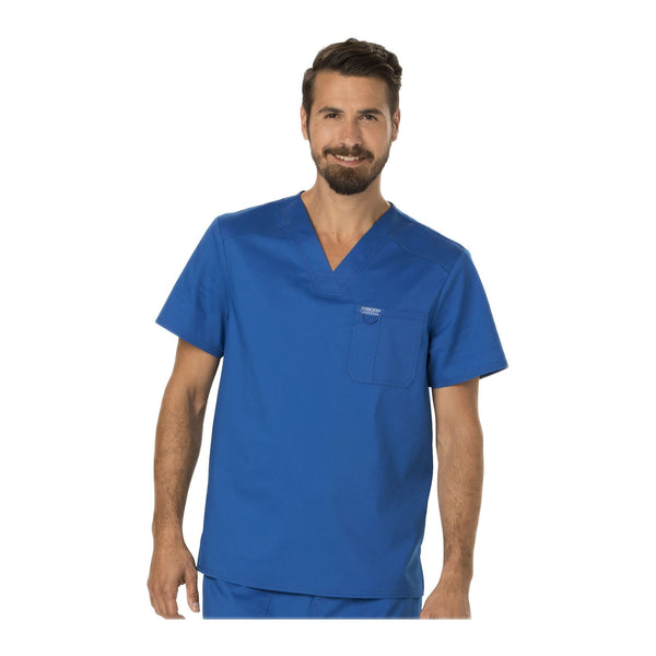 Cherokee Scrubs Workwear WW690 WW Revolution Mens Top Mens Royal Top