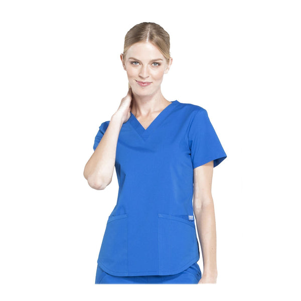Cherokee Workwear Top WW Professionals V-Neck Top Royal Top