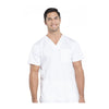 Cherokee Workwear Top WW Revolution Men's Men's V-Neck Top White Top