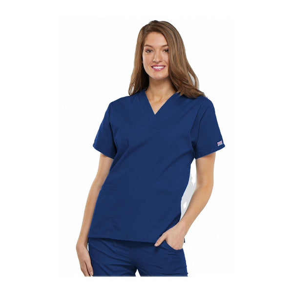 Cherokee Workwear Top WW V-Neck Top Galaxy Blue Top