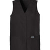 Cherokee Vest Fashion Solids Button Front Vest Black Vest