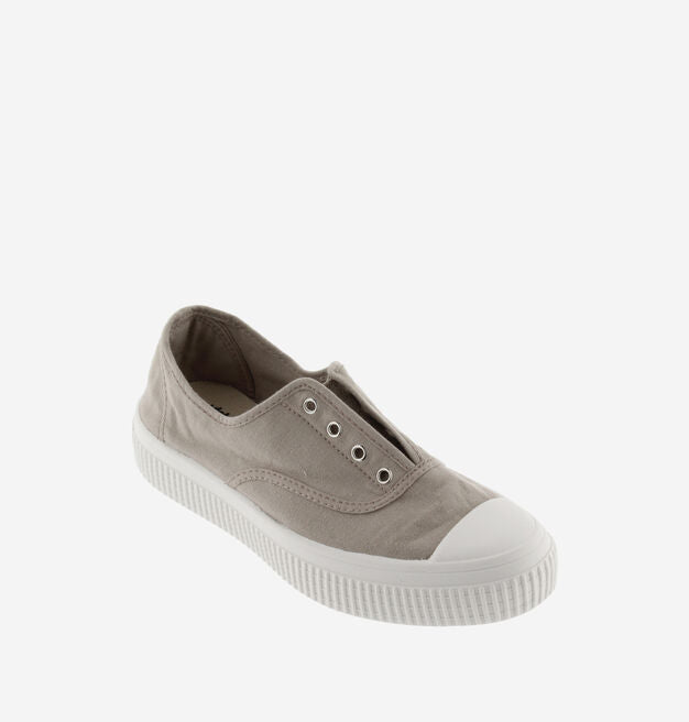 Victoria Canvas Plimsoll in Beige – Raft Clothing Company