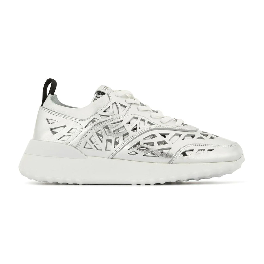 tod's silver sneakers