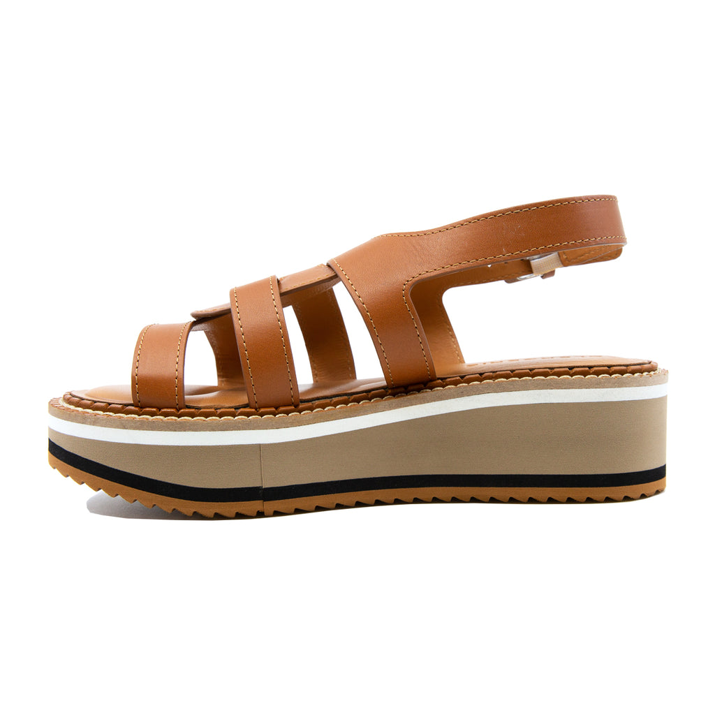 Filoe Interlocking Leather Flatform Sandals – Maryon's