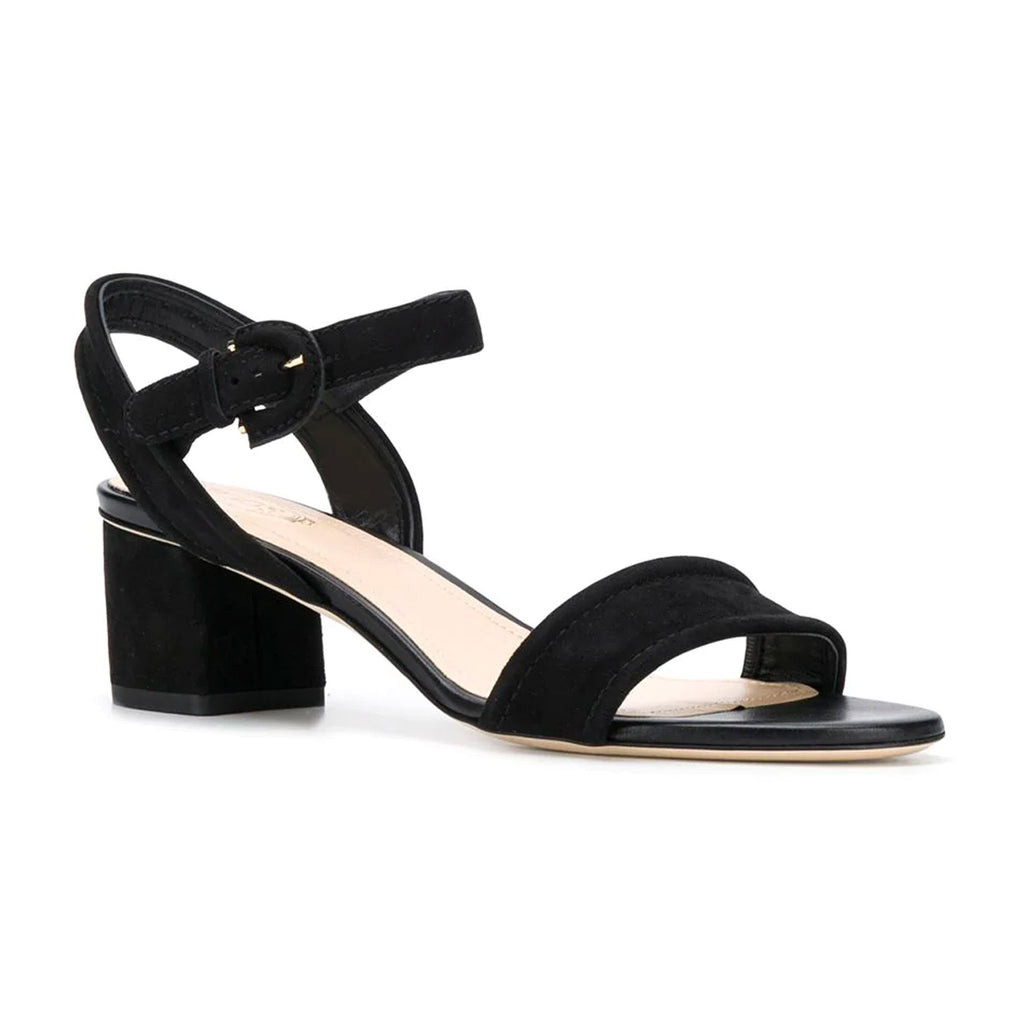 black suede sandals low heel