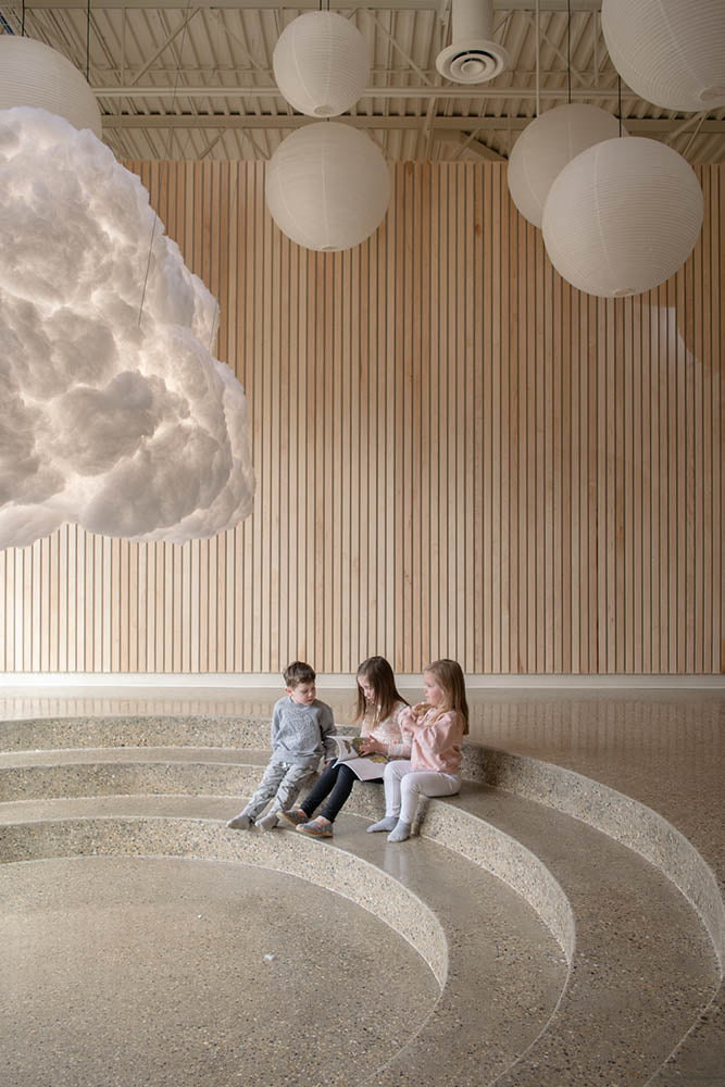Children reading under Cloud