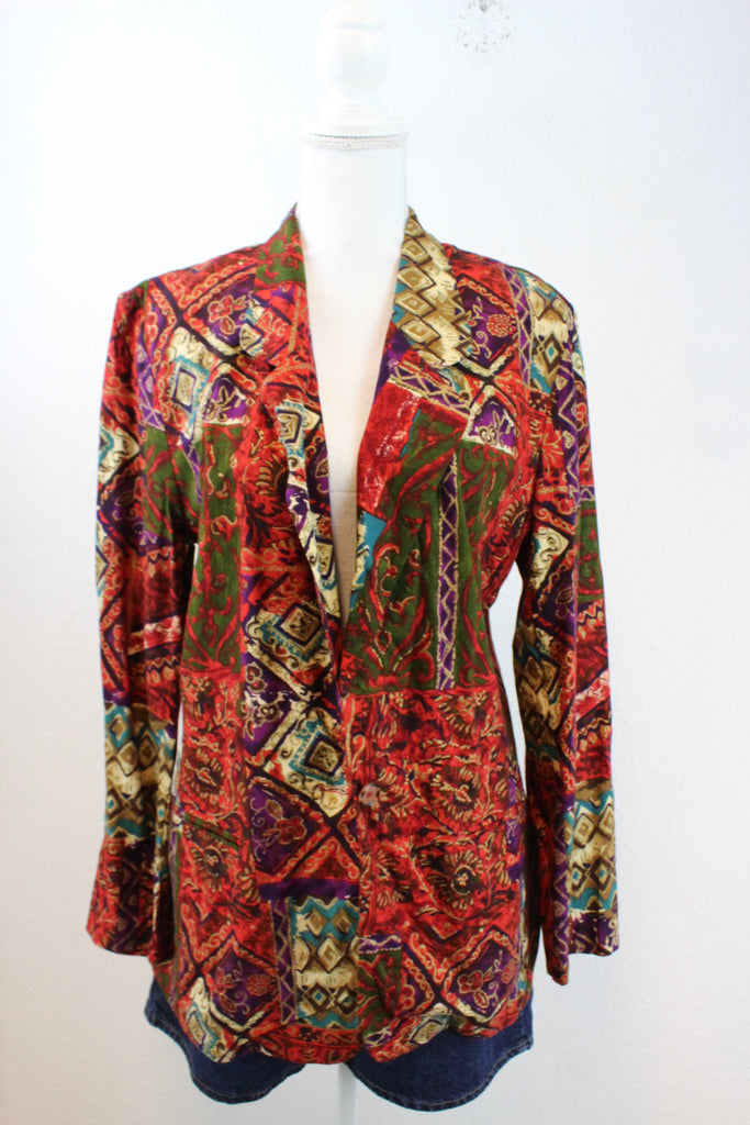 Vintage Colorful Blazer (L) - ramanujanitsez Online