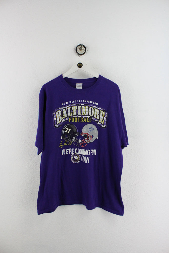 Vintage Conference Championship Baltimore Ravens VS New England T-Shirt (XL) - ramanujanitsez