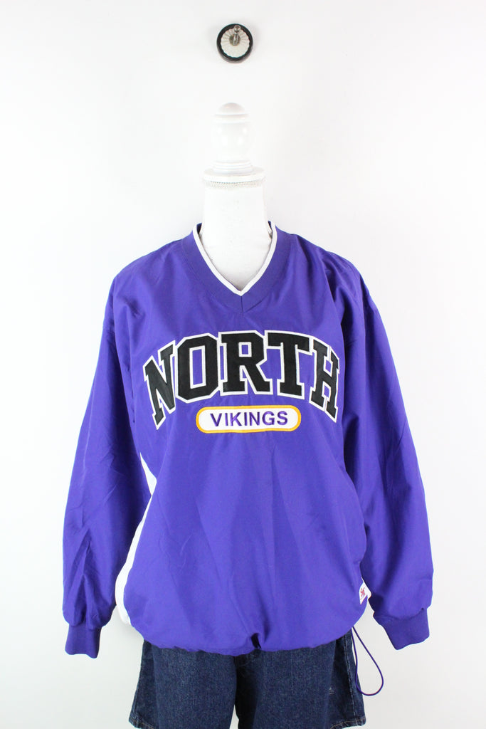 Vintage North Vikings Windbreaker Sweatshirt (S) - ramanujanitsez