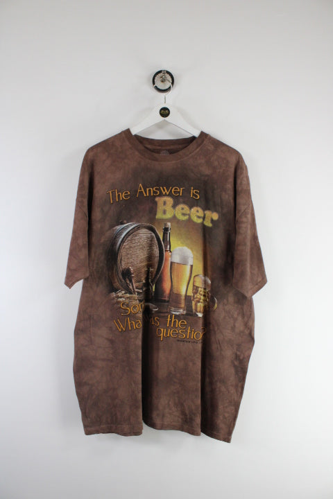 Vintage The Answer Is Beer T-Shirt (XXL) - ramanujanitsez