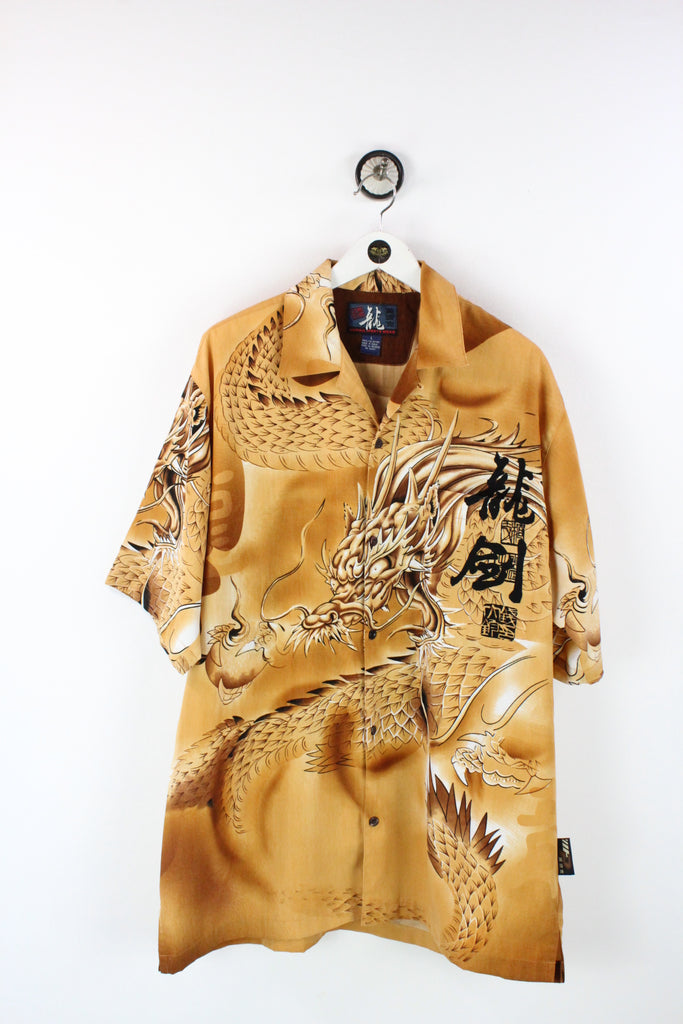 Vintage Beige Party Shirt (L) - ramanujanitsez