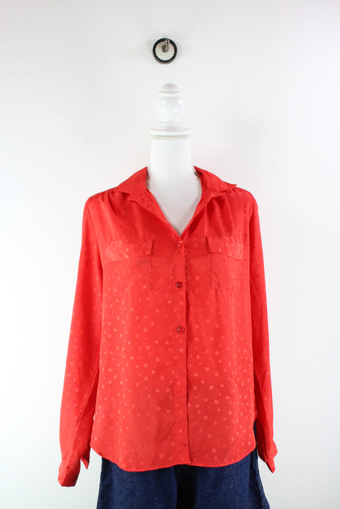 Vintage Red Blouse (L) - ramanujanitsez