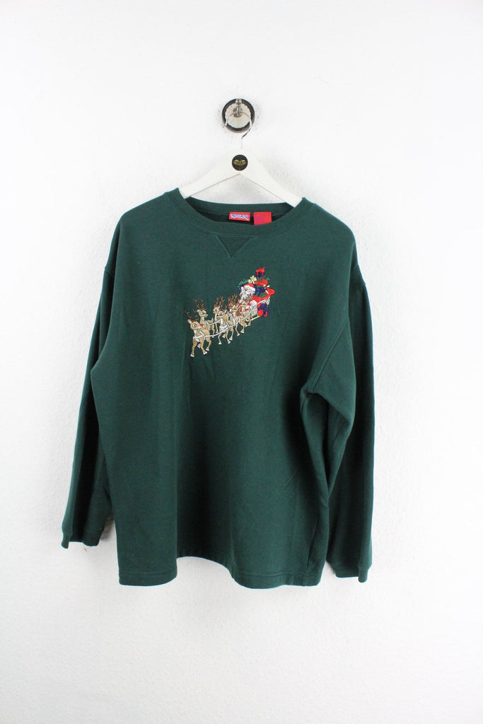 Vintage christmas man with raindeer Pullover (L) ramanujanitsez 