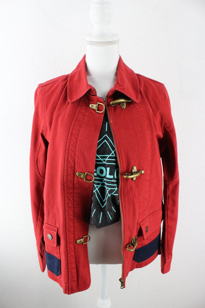 Vintage Ralph Lauren Red Denim Jeans Jacket (M) ramanujanitsez 