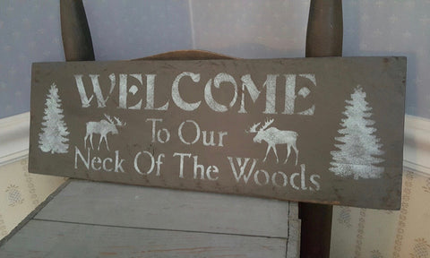 Rustic Cabin Sign, Valentine Gift for Him, Welcome to the Cabin Sign