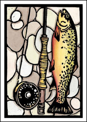 Big Catch Trout Print by Sarah Angst Art