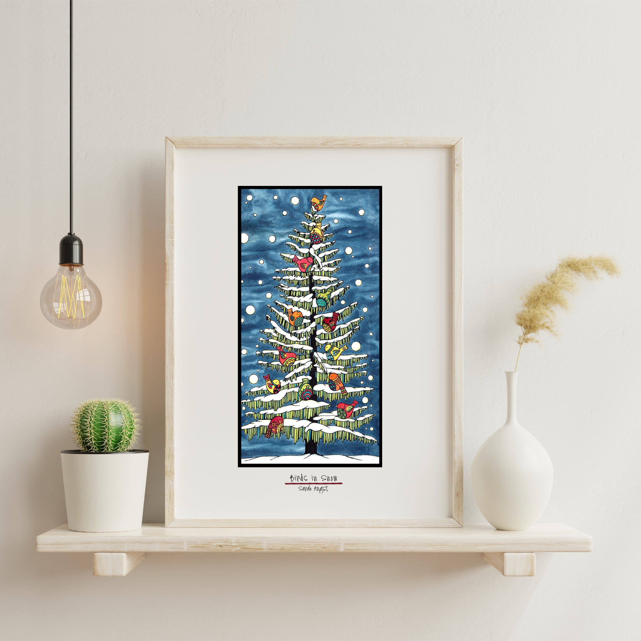 Birds in Snow - Simple Giclee Print