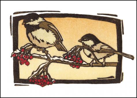 Chickadees by Sarah Angst Art