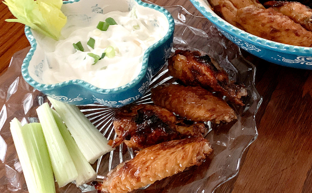 Temp-tations Recipe: Spicy Orange Chicken Wings with a side dip