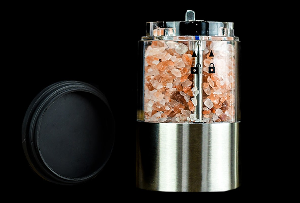  Unleash the Flavors! Flafster's Matte Black Electric Salt & Pepper  Mills - Illuminated, Mighty, and Sleek: Home & Kitchen