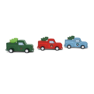 Pull Back Retro Truck W/ Christmas Tree - Heartshake Studios
