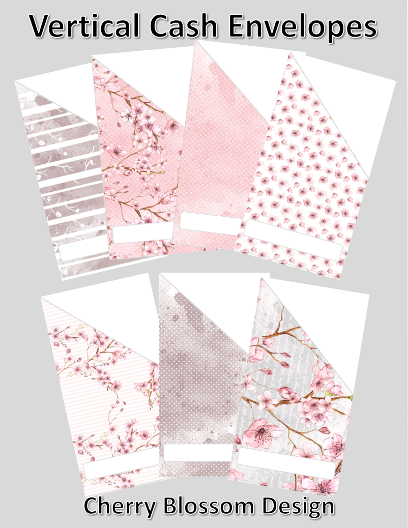 printable cherry blossom cash envelopes with free
