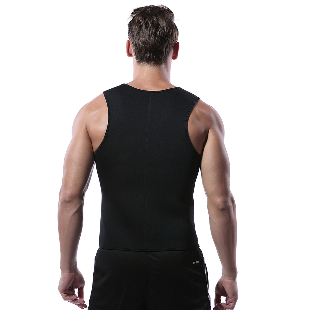 Men Waist Trainer Vest for Weight loss Neoprene Fitness Corset Body Shaper Zip Sauna Tank Top Workout Shirt Sauna Suit Women - Findsbyjune.com