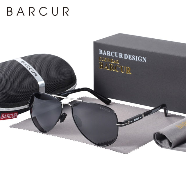 BARCUR Polarized Men's Sunglasses Pilot Sun Glasses for Men accessories Driving Fishing Hiking Eyewear