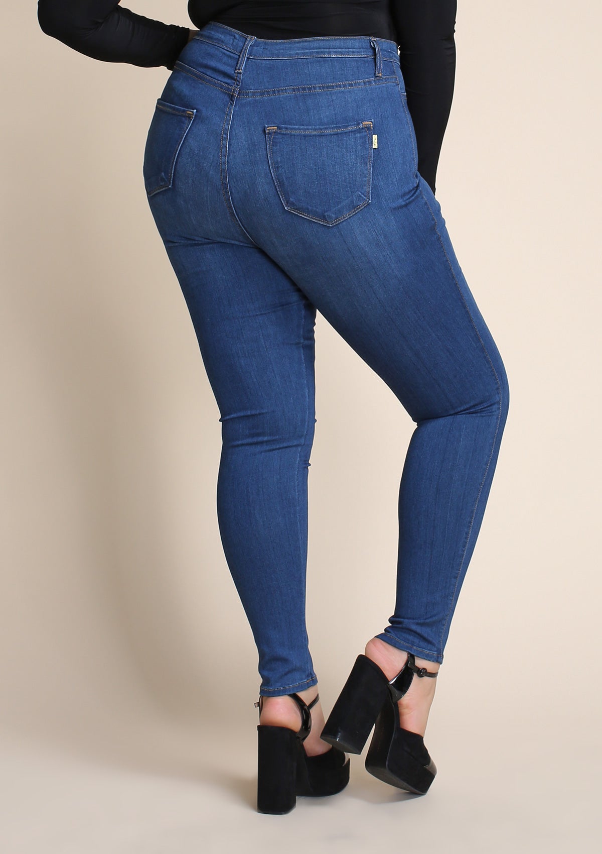 vibrant high waisted skinny jeans