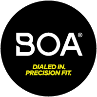 BOA lace system is used in certain models for RC