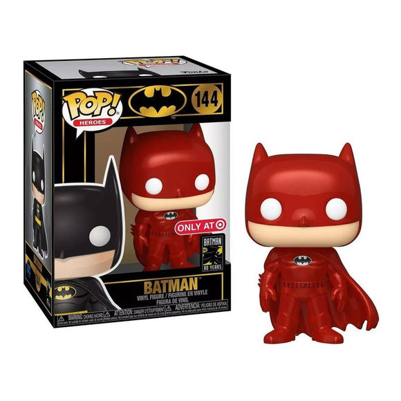 Funko Pop! Heroes: DC Comics Super Heroes - Batman (Red Metallic) #144 –  Boxset and Chill