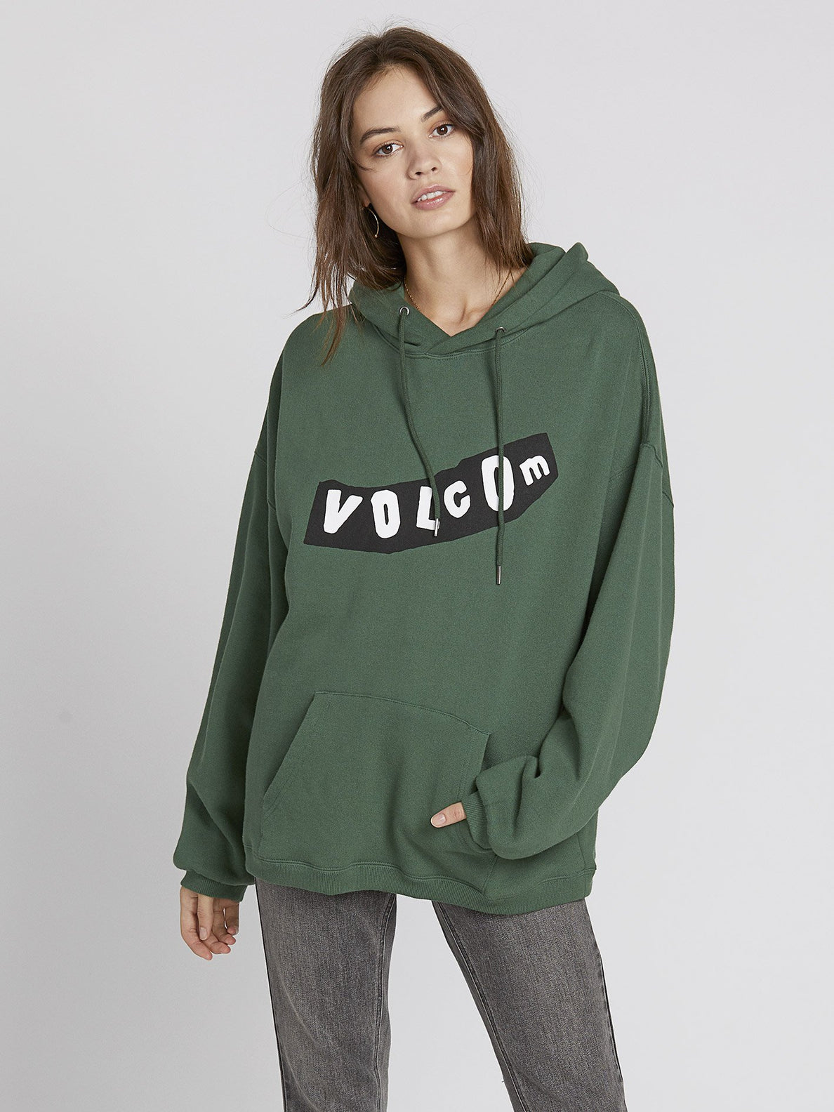 volcom green hoodie