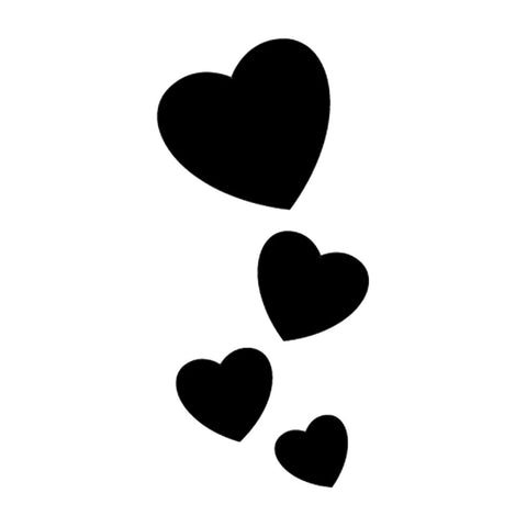 Triple Heart Temporary Tattoo Stencil Pack of 5 or 25  Temporary Tattoo  Store