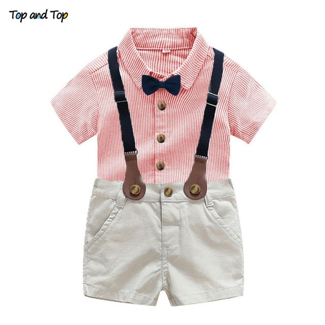 infant suspenders and bow tie outfit