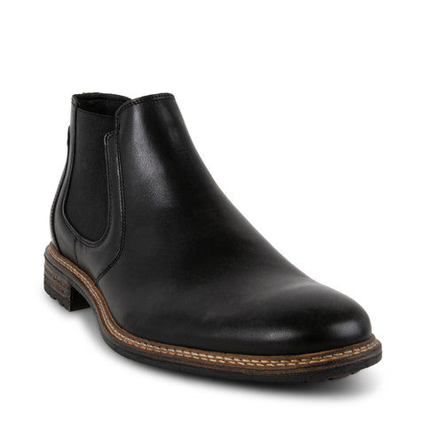 BRITHE Black Leather Men's Boots  Men's Designer Boots – Steve Madden  Canada