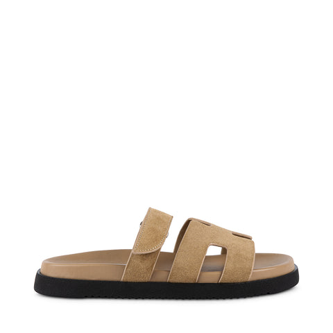 MAYVEN Taupe Suede Flatform Slide Sandals - Steve Madden