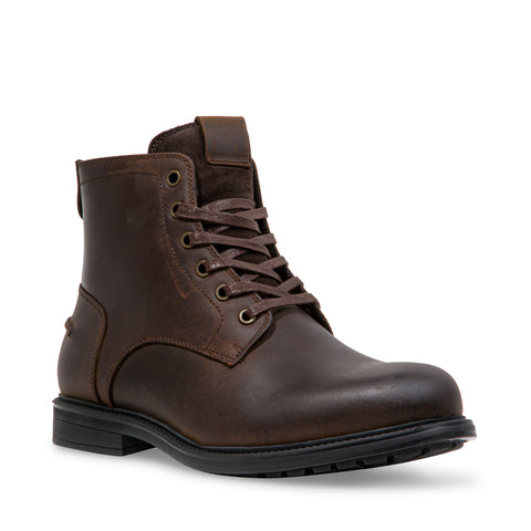 katastrofe enhed Gutter SID Brown Leather Men's Boots | Men's Designer Boots – Steve Madden Canada
