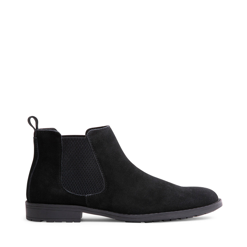 BRITHE Black Leather Men's Boots  Men's Designer Boots – Steve Madden  Canada