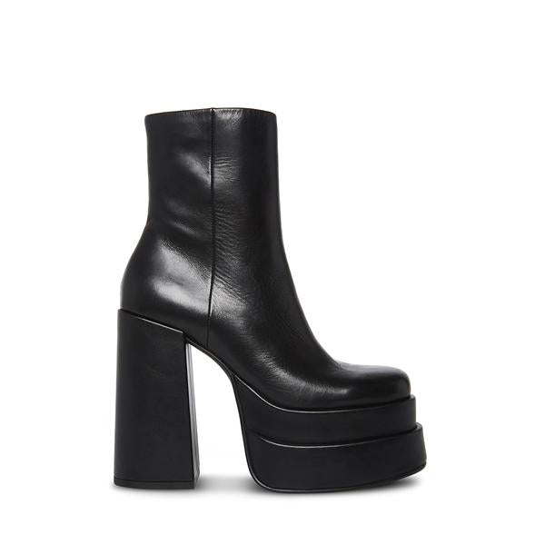 COBRA Black Leather Platform | Women's Black Platform Boots – Steve Madden Canada