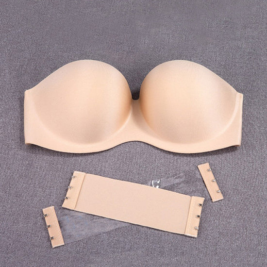 strapless transparent back bra