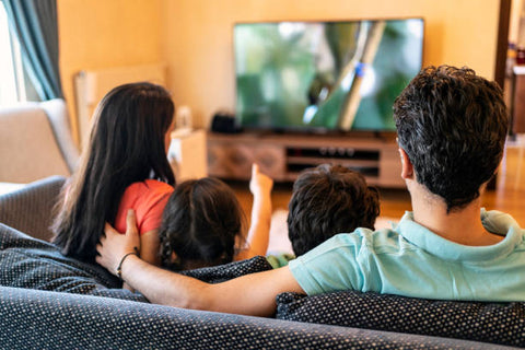 Family watching Television