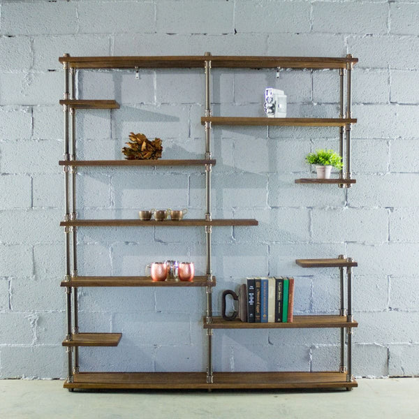 Unique Pipe Bookcase for Small Space