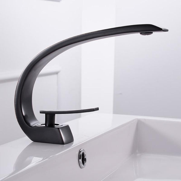 Modern Crane Design Single Handle Basin Faucet Warmly