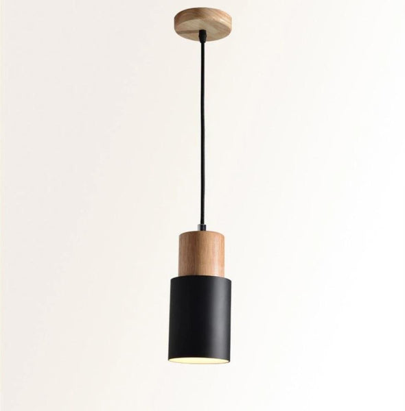 designer nordic wooden base hanging light