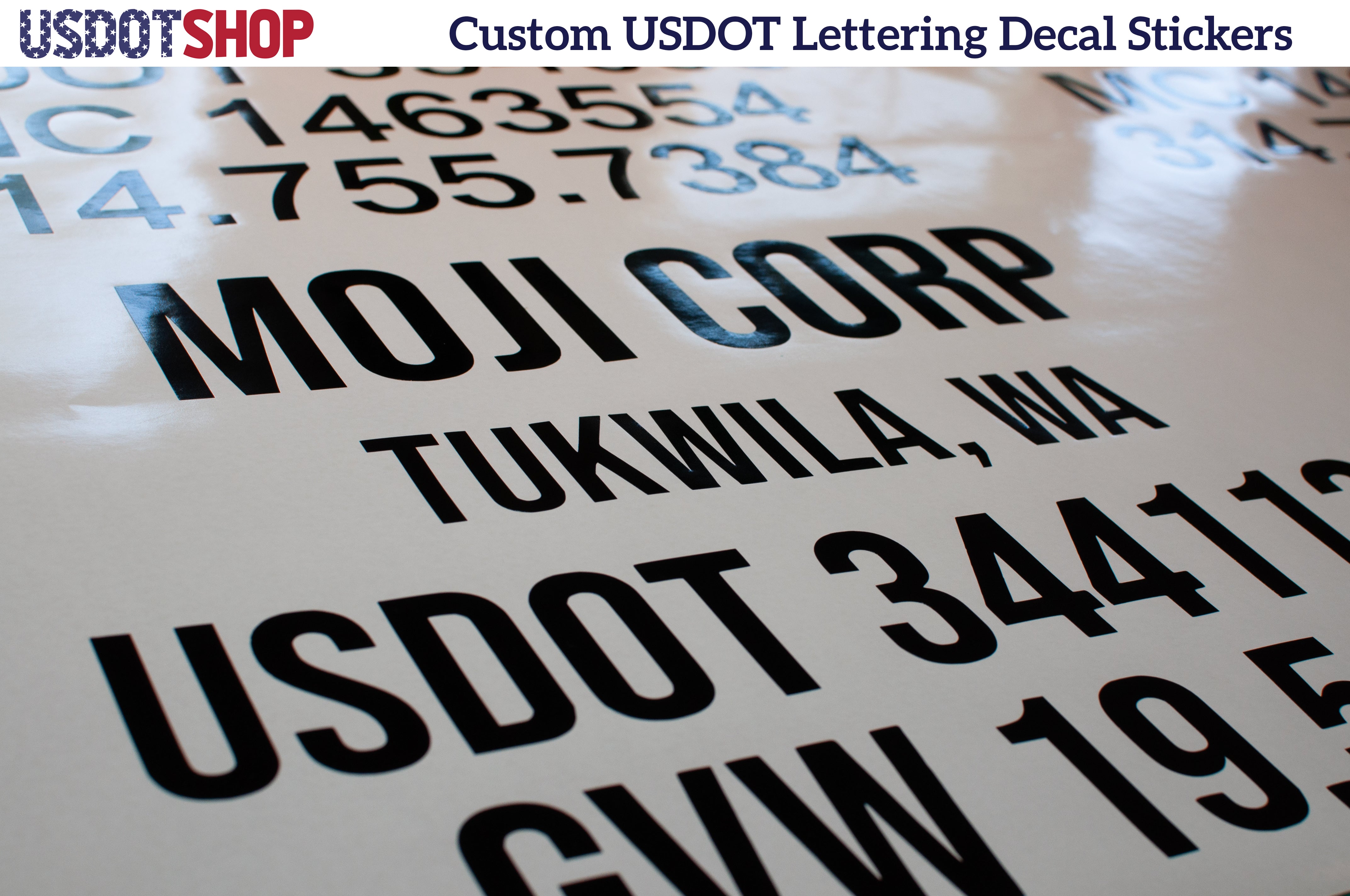 usdot lettering stickers