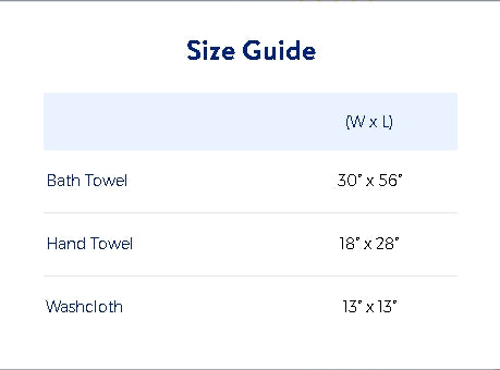 Towel Size Guide