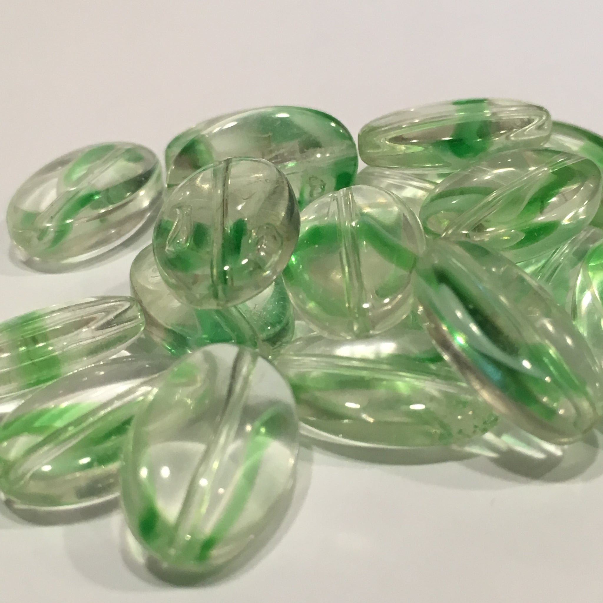 clear flat beads