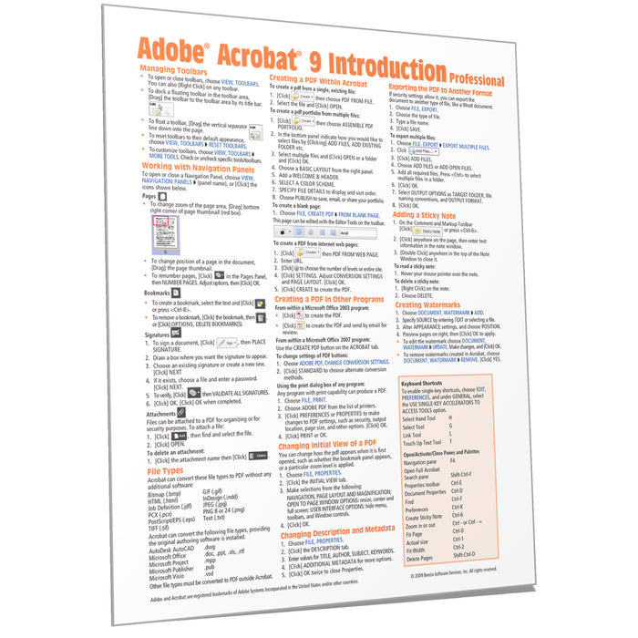 adobe acrobat 9 quick reference guide free download