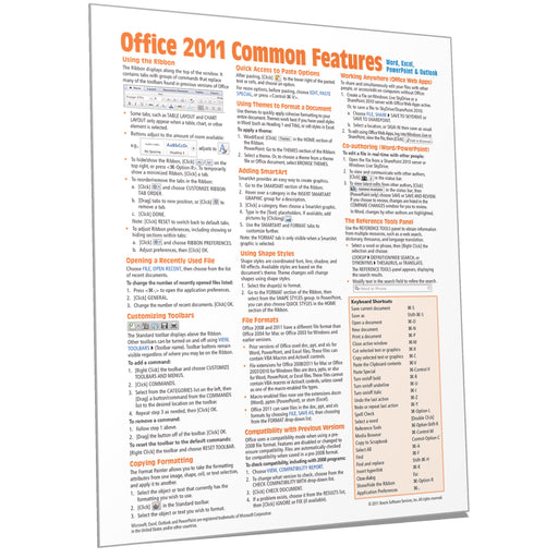 excel 2011 for mac quick reference guide